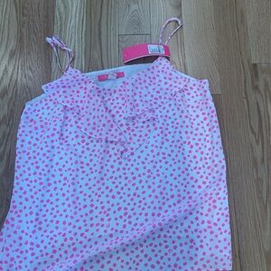Lilly Pulitzer White and Pink Polka Dot Straps